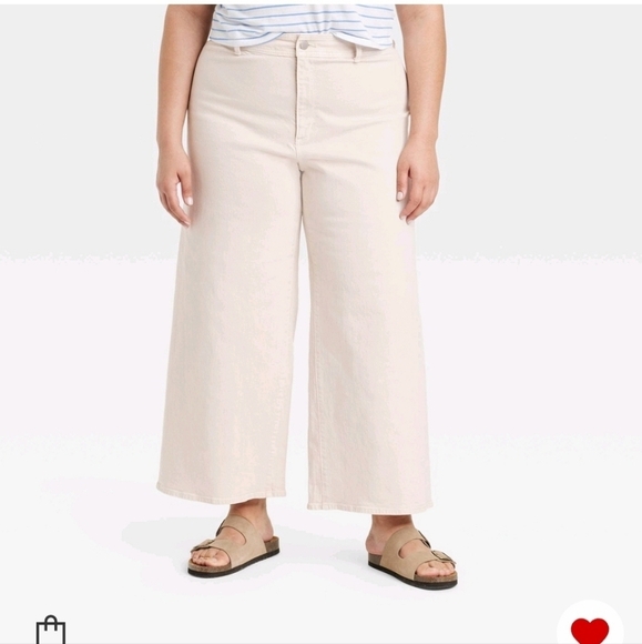 Universal Thread Off-White Wide Leg Jeans - Picture 2 of 4